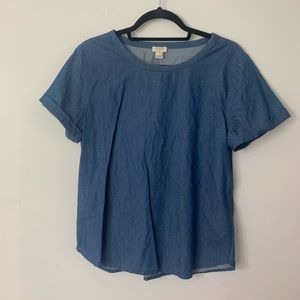 Medium J. Crew Chambray Blouse